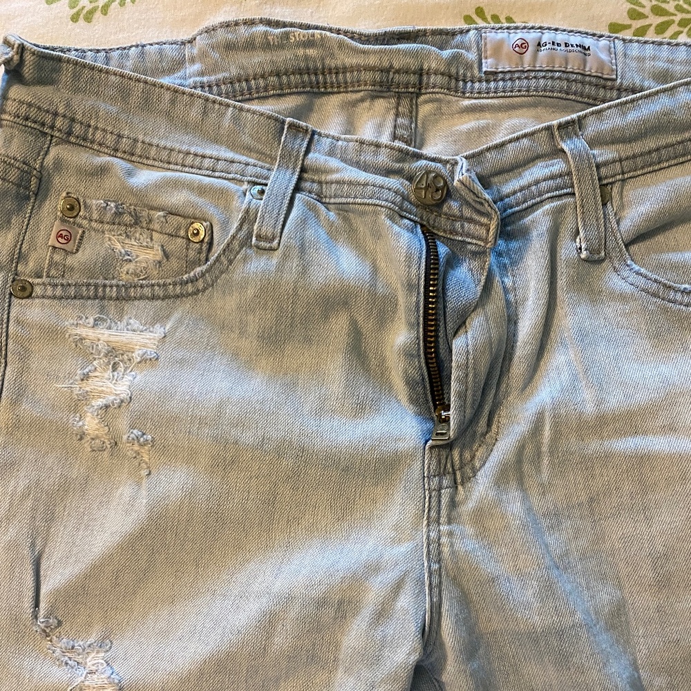 Mens Distressed AG jeans